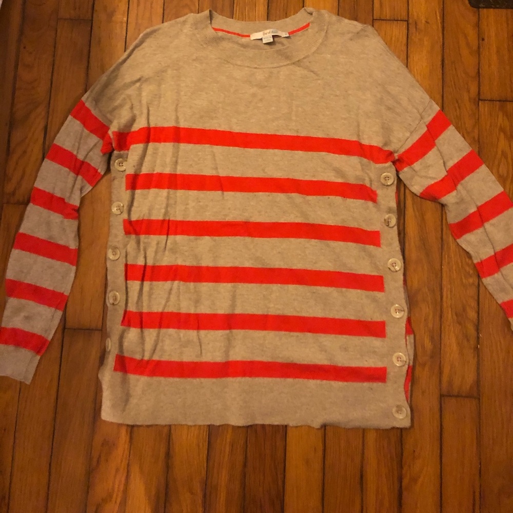 Biden Striped Wool/Cashmere Blend Sweater